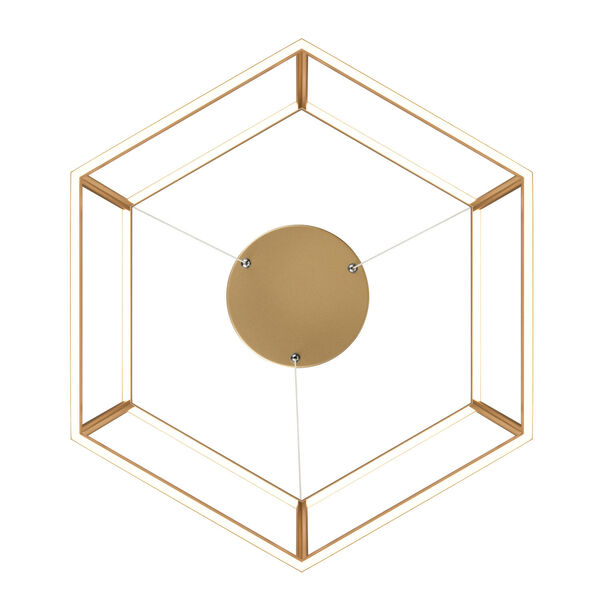 Minimalist Soft Gold LED 21-Inch Pendant, image 6
