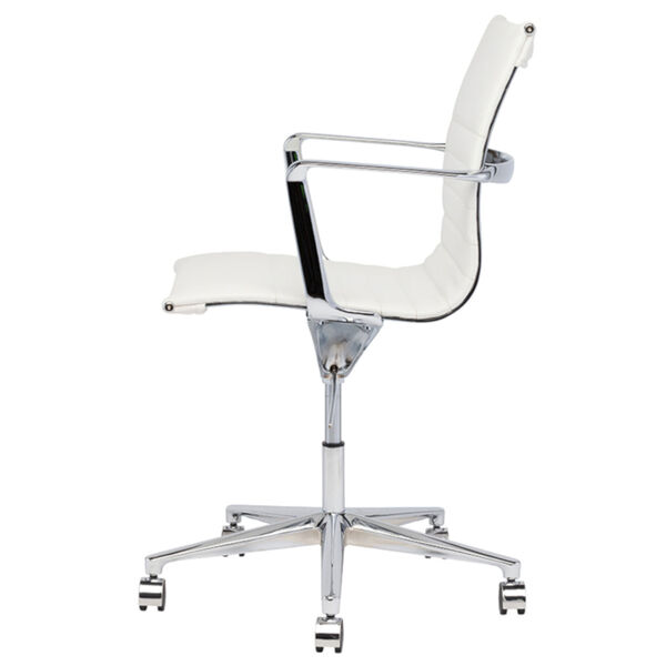 Antonio White and Silver Office Chair, image 3