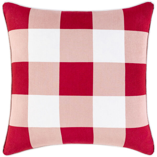 Buffalo Plaid Bright Red 20-Inch Throw Pillow, image 1
