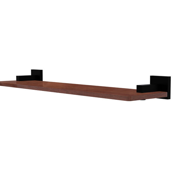 Montero Matte Black 22-Inch Solid IPE Ironwood Shelf, image 1