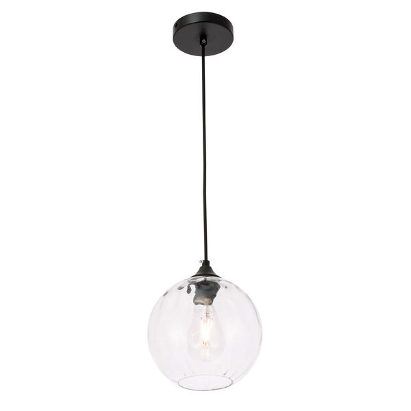Cashel Black Eight-Inch One-Light Mini Pendant with Clear Glass, image 6