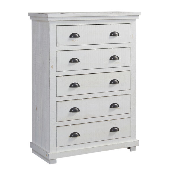 Willow Distressed White Chest, image 1