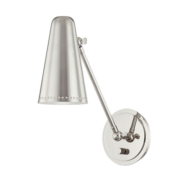 Easley Polished Nickel One-Light Wall Sconce, image 1