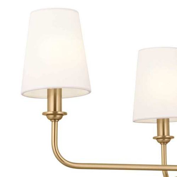 Pallas Brushed Natural Brass Four-Light Mini Chandelier, image 6