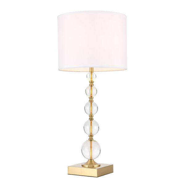 Erte Brushed Brass One-Light Table Lamp, image 1