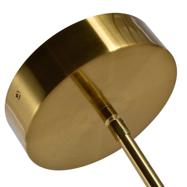 Milano Antique Brass Adjustable Six-Light Integrated LED Chandelier, image 6