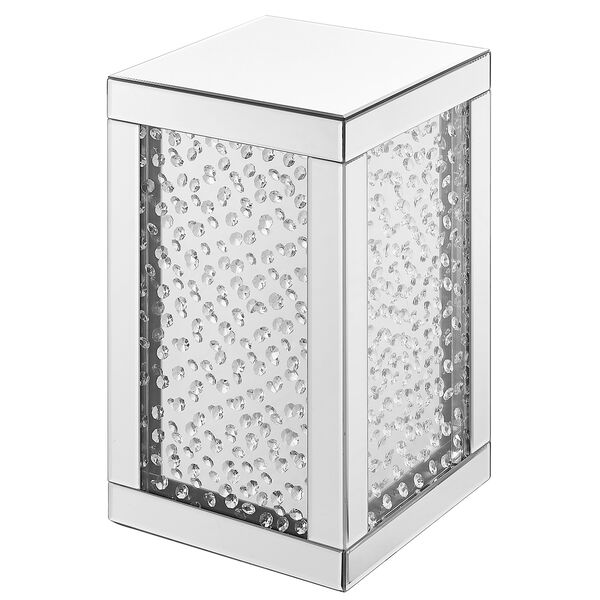 Modern Mirrored 20-Inch Crystal End Table, image 4