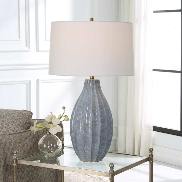 Veston Blue Glaze Table Lamp, image 2