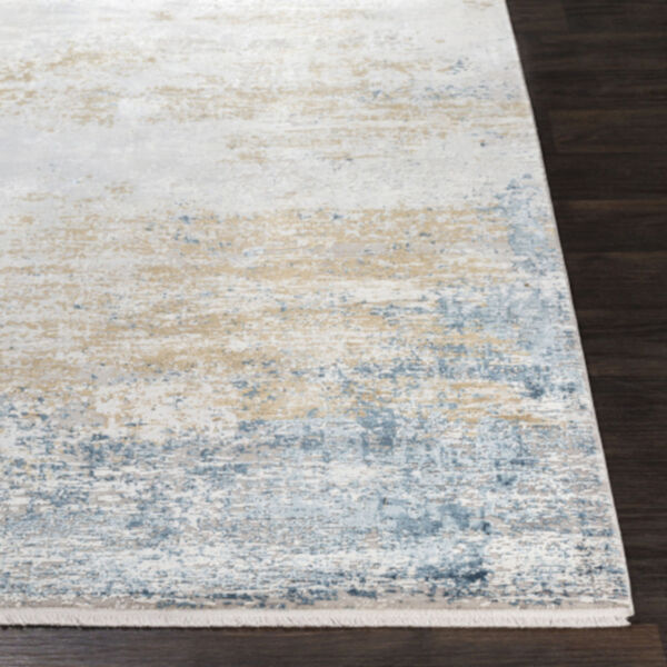 Solar Sky Blue and Taupe Runner: 3 Ft. x 8 Ft. Rug, image 4