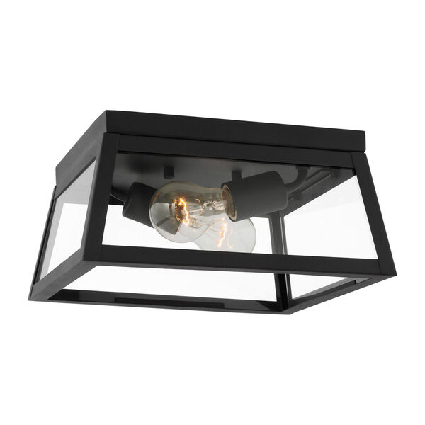 Founders Black Two-Light Outdoor Flush Mount, image 4