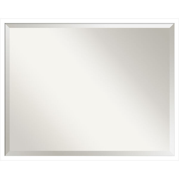 Svelte White 29W X 23H-Inch Decorative Wall Mirror, image 1