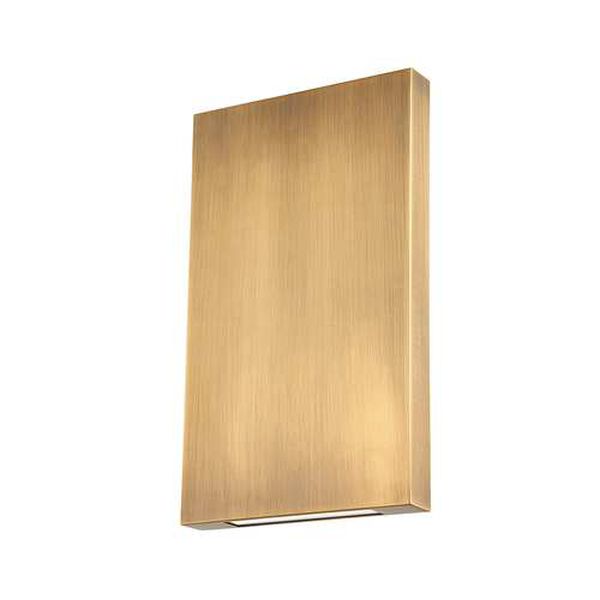 Thayne Patina Brass Integrated LED Outdoor Wall Sconce, image 1