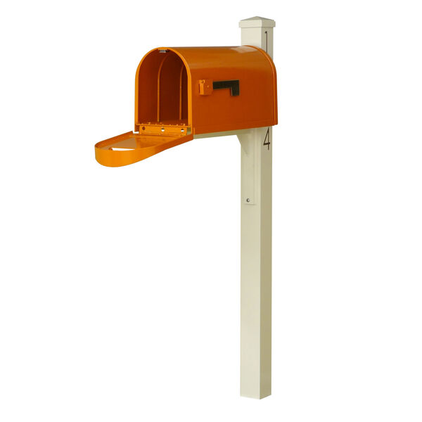 Dylan Orange Curbside Mailbox and Post, image 3
