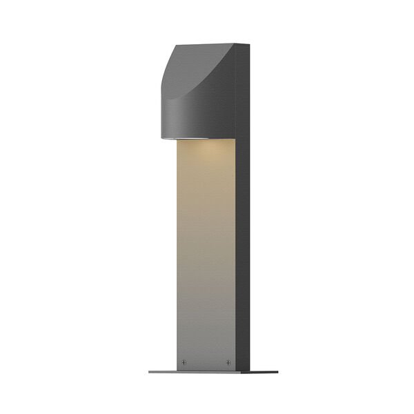 Inside-Out Shear Textured Gray 16-Inch LED Bollard, image 1