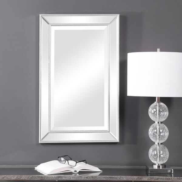 Monroe Silver Framed Rectangular Wall Mirror, image 3