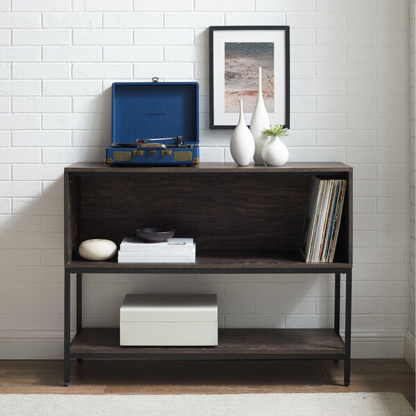 Jacobsen Brown and Ash Matte Black Record Storage Console, image 1