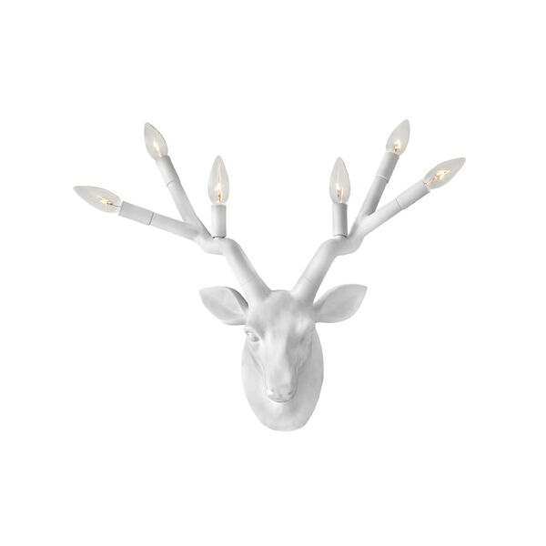 Stag Chalk White Six-Light Wall Sconce, image 2