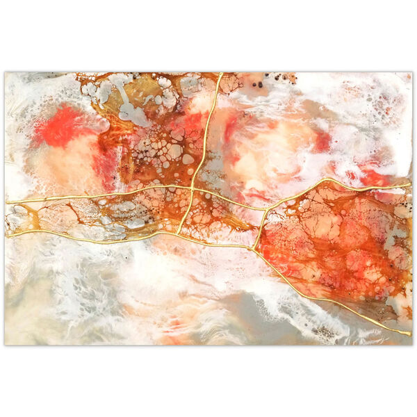 Coral Lace II Frameless Free Floating Tempered Glass Panel Graphic Wall Art, image 3