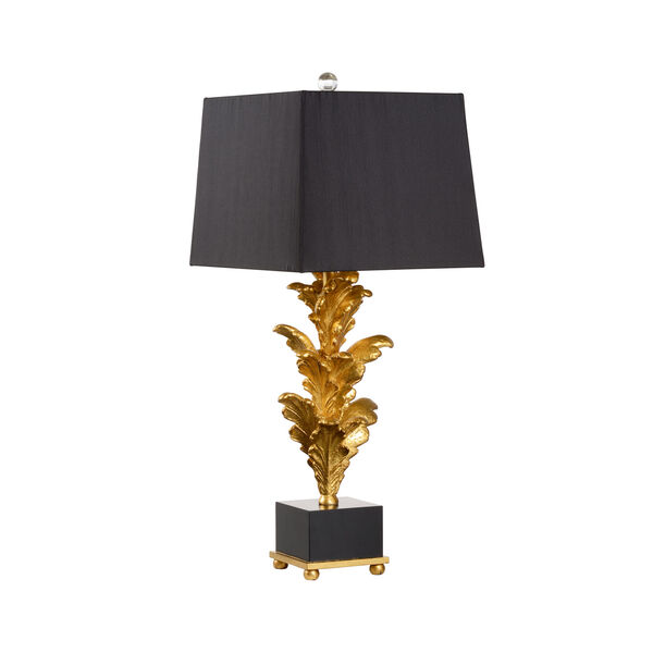 Antique Gold Leaf One-Light Table Lamp, image 1
