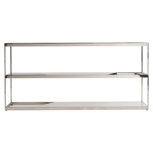 Maymont Stainless Steel and White Console Table, image 3