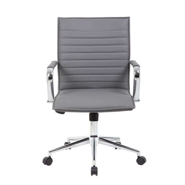 Boss 23-Inch Grey Vinyl Hospitality Chair, image 3