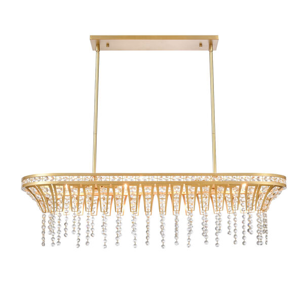 Fantania Champagne Gold 36-Inch Four-Light Chandelier, image 1