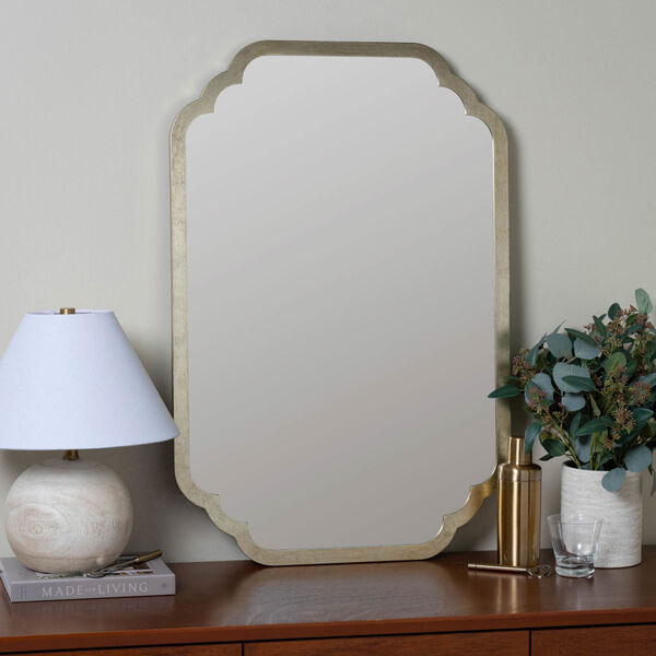 Carol Silver Leaf 36 x 24-Inch Wall Mirror, image 1
