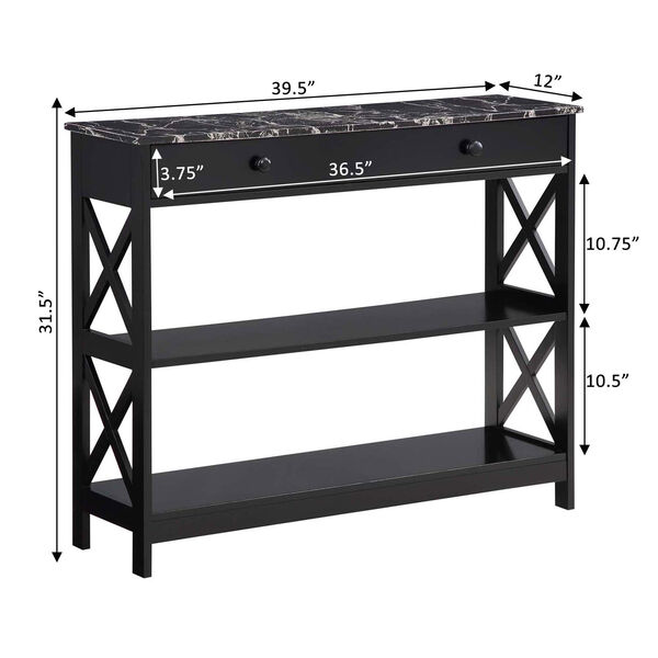 Oxford Black Console Table, image 6