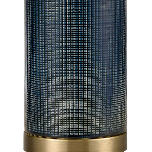 Concettas Blue Navy Blue Antique Brass One-Light Table Lamp, image 4