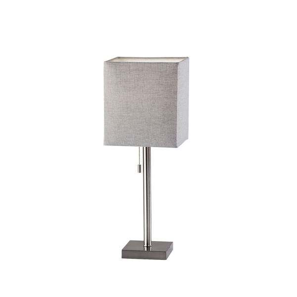 Estelle Brushed Steel One-Light Table Lamp, image 1