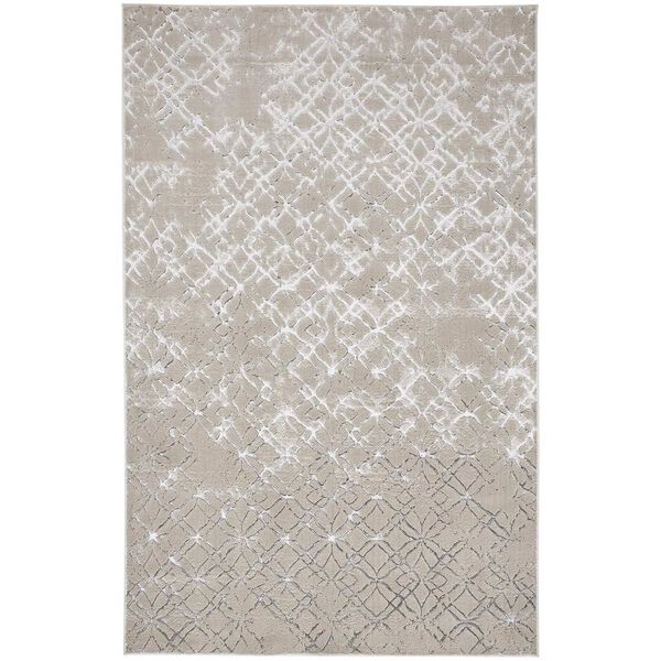 Micah Silver Gray White Area Rug, image 1
