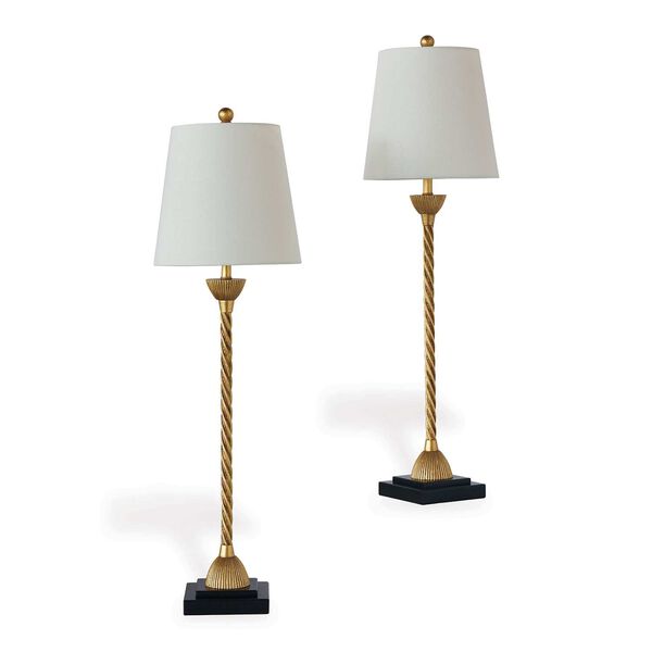 Delfern Gold One-Light Buffet Table Lamp, Set of Two, image 5