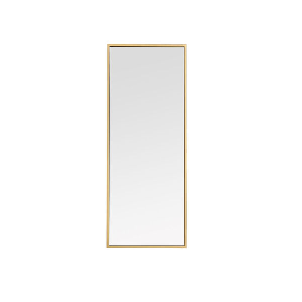 Eternity Brass 14-Inch Rectangular Mirror with Metal Frame, image 1
