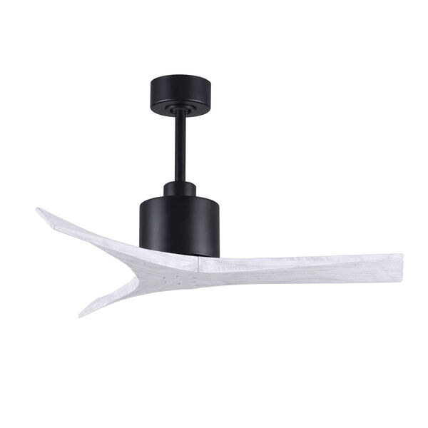 Mollywood Matte Black 42-Inch Outdoor Ceiling Fan with Matte White Blades, image 4