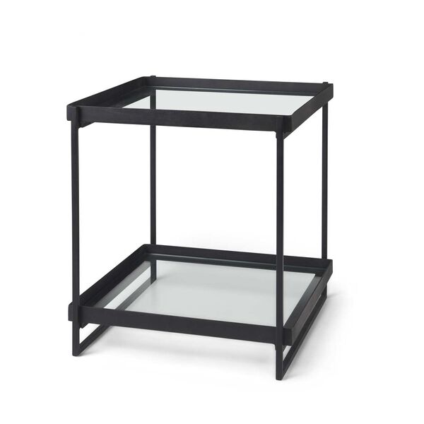 Trey Black and Clear Accent Table, image 1