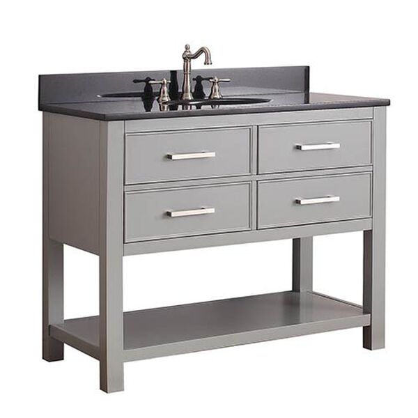 Brooks Chilled Gray 42-Inch Vanity Combo with Black Granite Top, image 2