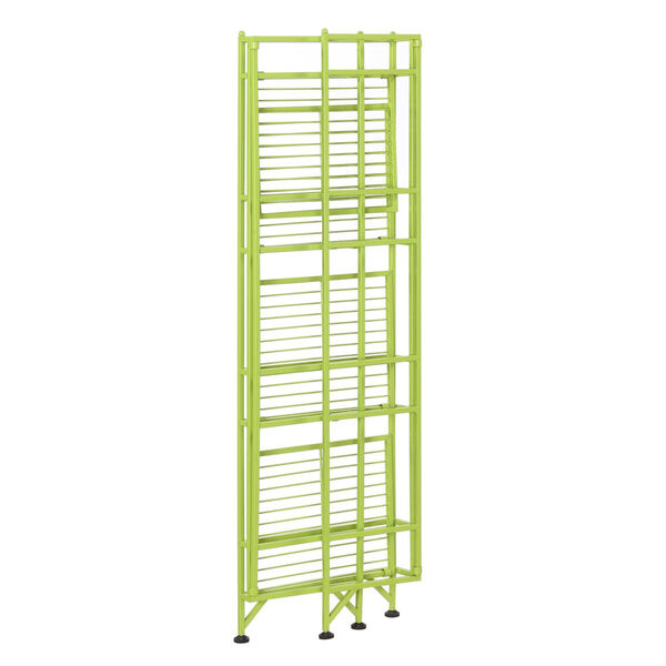Xtra Storage Lime Four-Tier Folding Metal Shelf, image 4