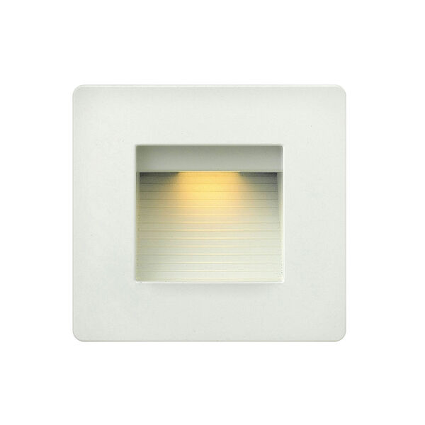 Luna Satin White Line Voltage Square LED Landscape Deck Light, image 4