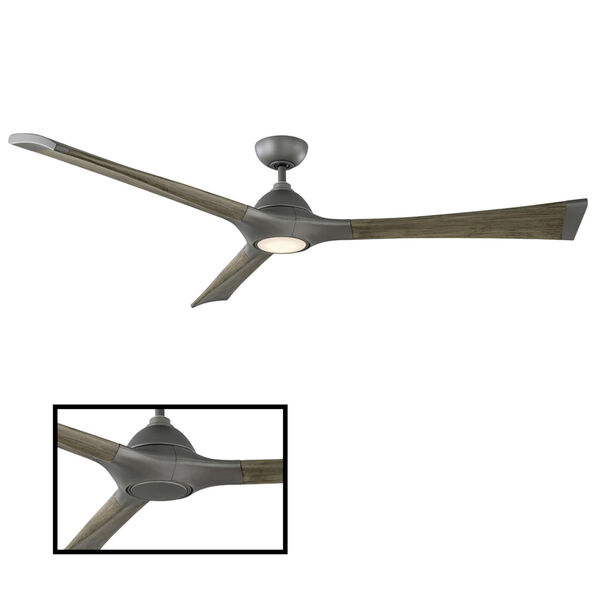 Woody Graphite and Weathered Gray 72-Inch ADA LED Ceiling Fan, image 3