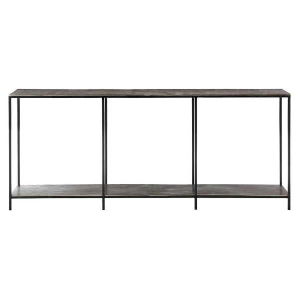 Equinox Black and Nickel Console Table, image 1