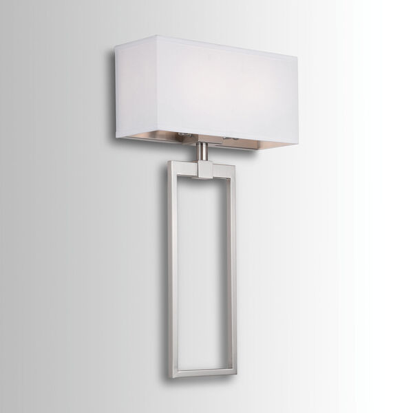 Brushed Nickel Two-Light Sconce, image 2