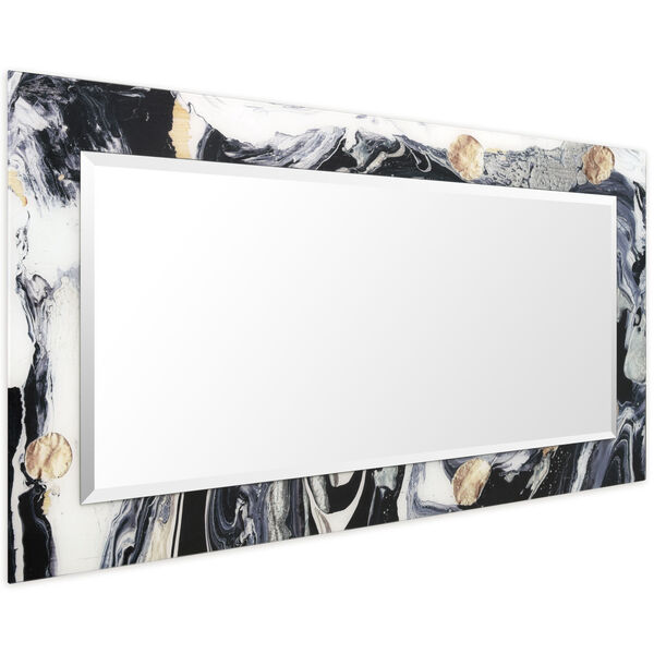 Ebony and Ivory Black 54 x 28-Inch Rectangular Beveled Wall Mirror, image 4
