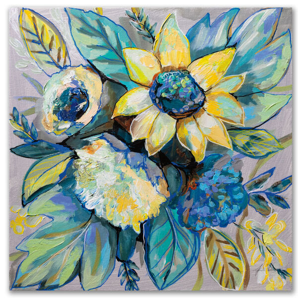 Sage and Sunflowers I Gallery Wrapped Canvas, image 2