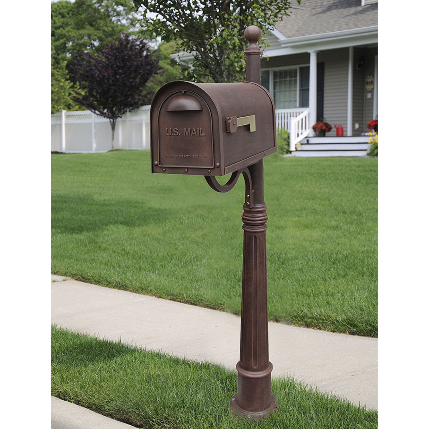 Handmade by More Than A Mailbox Pink Cadillac Mailbox Post Mount 