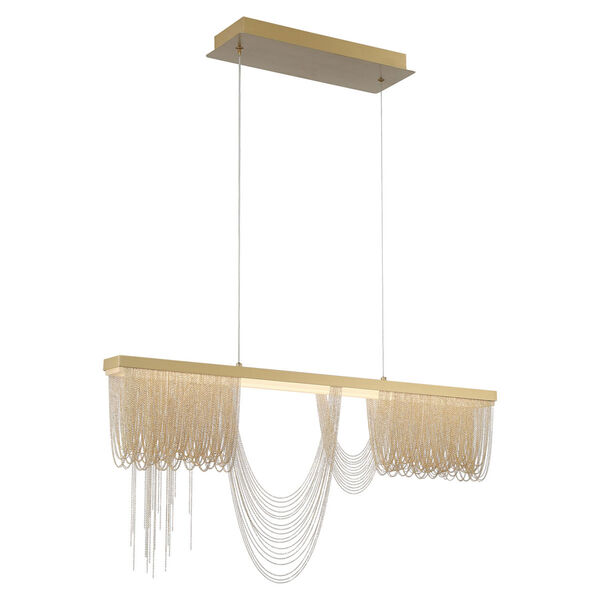 Tenda Gold and Brushed Brass 36-Inch Integrated LED Chandelier, image 2