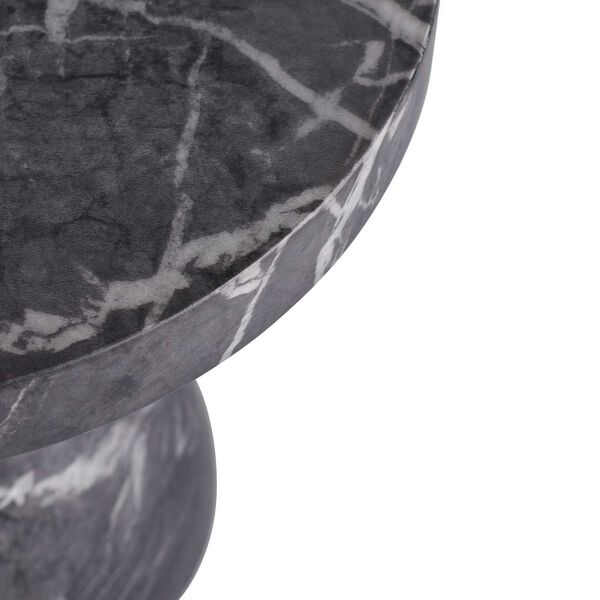 Serafina Black Faux Marble Accent Table, image 3