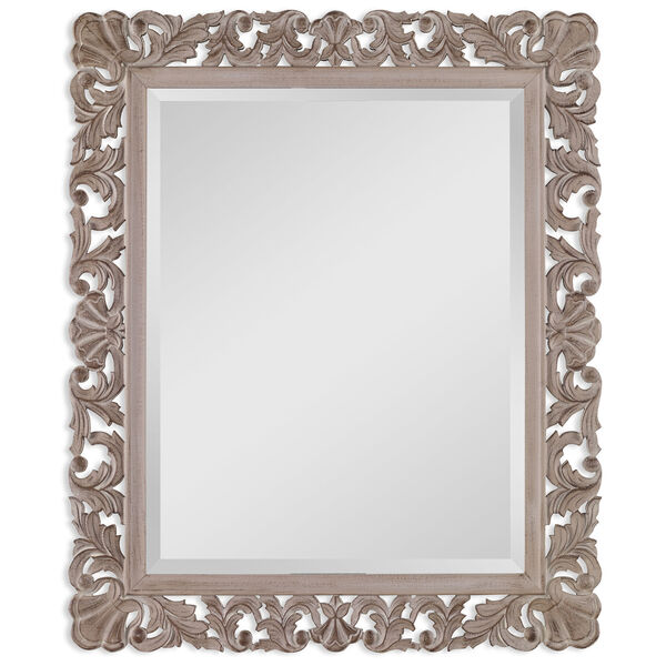 Vivian Leaf and Scallop Frame Wall Mirror, image 2
