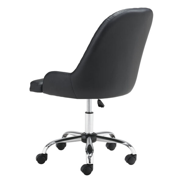 Space Black and Silver Office Chair, image 6
