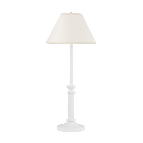 Lancaster White Plaster One-Light Table Lamp, image 1