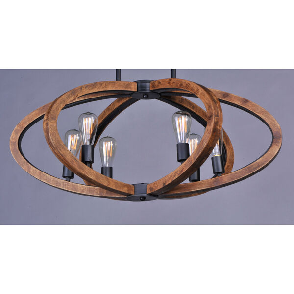 Bodega Bay Anthracite Six-Light Chandelier without Bulbs, image 2